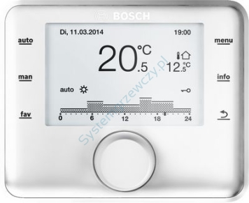 Bosch CW 400 regulatorem pogodowym z programowaniem tygodniowym + czujnik temperatury zew. w komplecie 7738112370